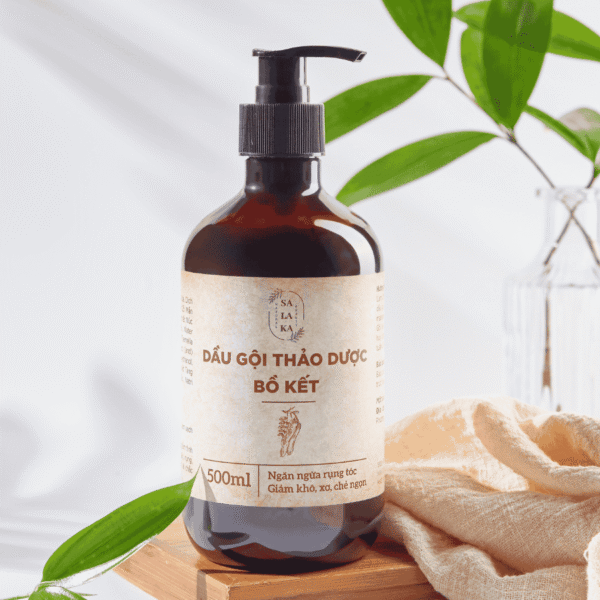 Dầu Gội Bồ Kết Sạch Gàu, Giảm Rụng, Mọc Tóc, Mềm Mượt Thảo Dược SALAKA 500ML