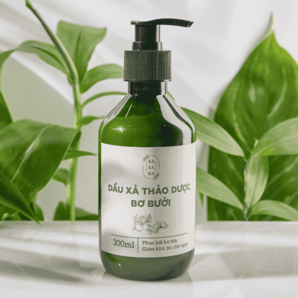 Dầu Xả & Ủ Tóc 2in1 [Không Silicone] BƠ BƯỞI Dưỡng Tóc Mềm Bóng Mượt Không Bết Gàu SALAKA 300ML