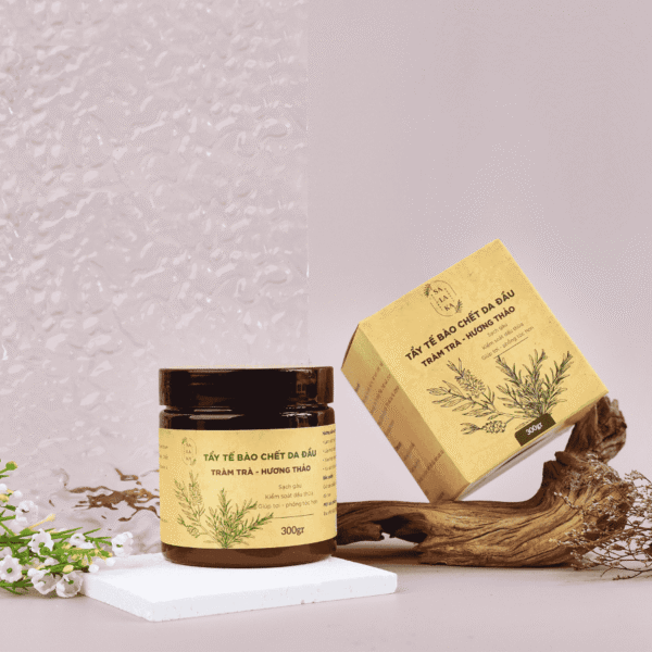 Muối Tẩy Tế Bào Chết Da Đầu Tràm Trà Hương Thảo Sạch Gàu, Loại Bỏ Dầu Thừa, Tơi Phồng Tóc, Làm Sạch Nang Tóc 300GRAM