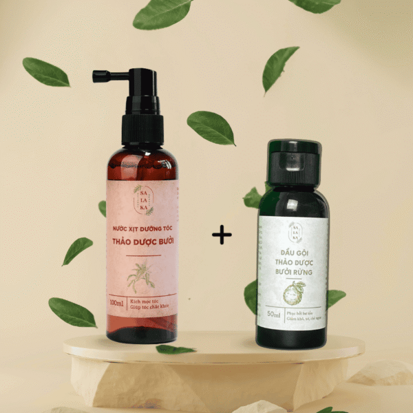 Xịt Bưởi Kích Mọc Tóc SALAKA 100ML Tặng Kèm Dầu Gội Bưởi Rừng 50ML
